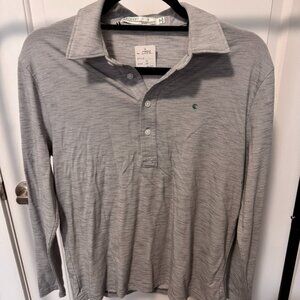 Criquet Long Sleeve Tech Polo - light gray